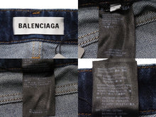 画像をギャラリービューアに読み込む, 新品未使用品 BALENCIAGA バレンシアガ デニムスカート タイトスカート ミニスカート FR38 コットン ブルー シルバー 中古 52947