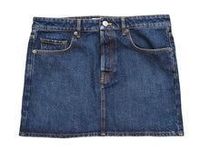 画像をギャラリービューアに読み込む, 新品未使用品 BALENCIAGA バレンシアガ デニムスカート タイトスカート ミニスカート FR38 コットン ブルー シルバー 中古 52947