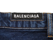 画像をギャラリービューアに読み込む, 新品未使用品 BALENCIAGA バレンシアガ デニムスカート タイトスカート ミニスカート FR38 コットン ブルー シルバー 中古 52947
