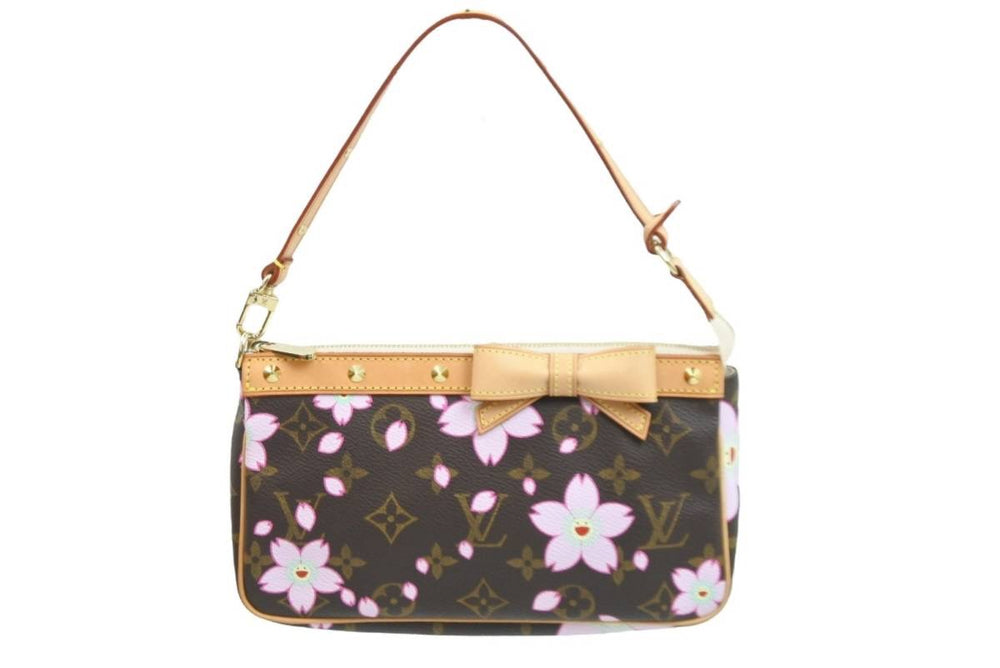 Very good condition Louis Vuitton Monogram Cherry Blossom Pochette Accessoire M92006 Accessory Pouch Takashi Murakami Used 52977