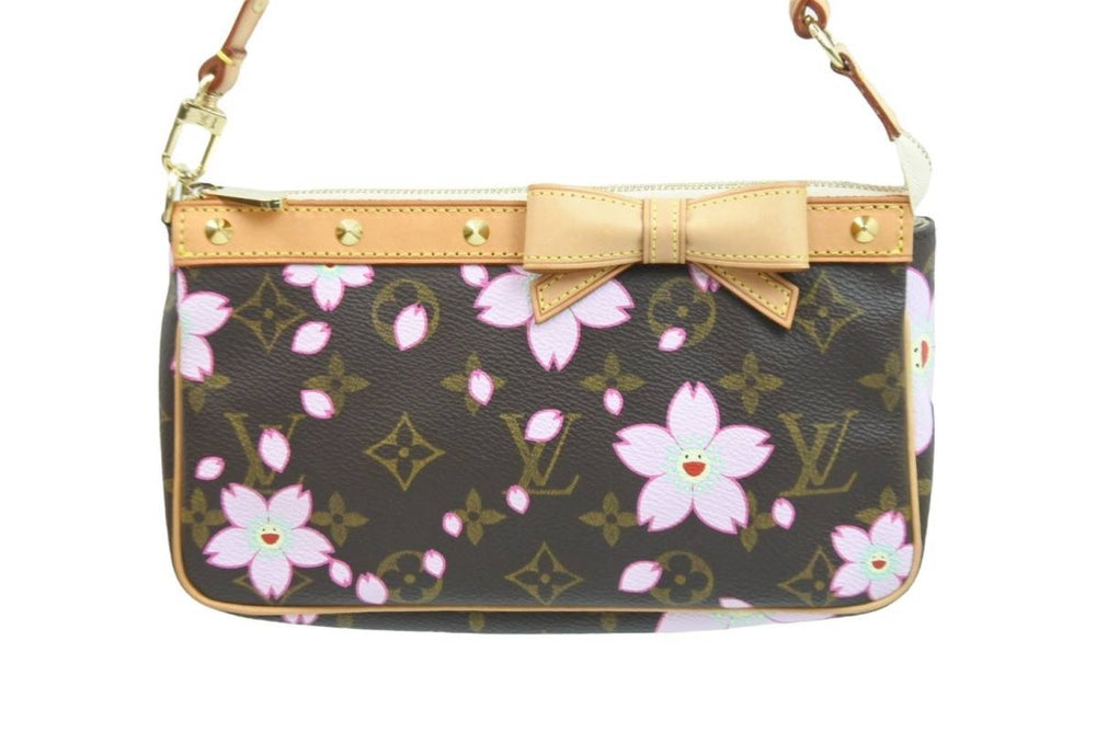 Very good condition Louis Vuitton Monogram Cherry Blossom Pochette Accessoire M92006 Accessory Pouch Takashi Murakami Used 52977