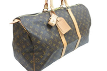 Load image into Gallery viewer, LOUIS VUITTON ルイヴィトン ボストンバッグ トラベルバッグ M41426 キーポル 50 モノグラム ブラウン ゴールド 美品 中古 53016