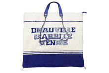 Load image into Gallery viewer, 極美品 CHANEL シャネル トートバッグ ラージショッピングバッグ 26番台 AS0452 コットン ラム ホワイト ブルー 中古 53023
