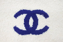 Load image into Gallery viewer, 極美品 CHANEL シャネル トートバッグ ラージショッピングバッグ 26番台 AS0452 コットン ラム ホワイト ブルー 中古 53023