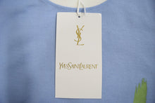 Load image into Gallery viewer, Yves Saint Laurent YSL イブサンローラン 半袖Tシャツ デカロゴ 120サイズ ブルー系 タグ付き 美品 中古 53035