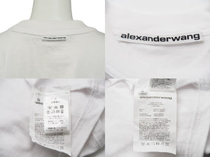 Alexander Wang アレキサンダーワン 半袖Ｔシャツ トップス ショート丈 NEW YORK ホワイト コットン サイズS 美品 中古 53042