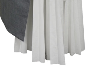 Sacai サカイ スカート ドッキング グレー ホワイト サイズ0 21-05661 ポリエステル シルバー金具 美品 中古 53050