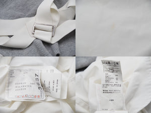 Sacai サカイ 長袖シャツ ドッキングシャツ サイズ1 18-03637 ホワイト グレー シルバー金具 美品 中古 53051