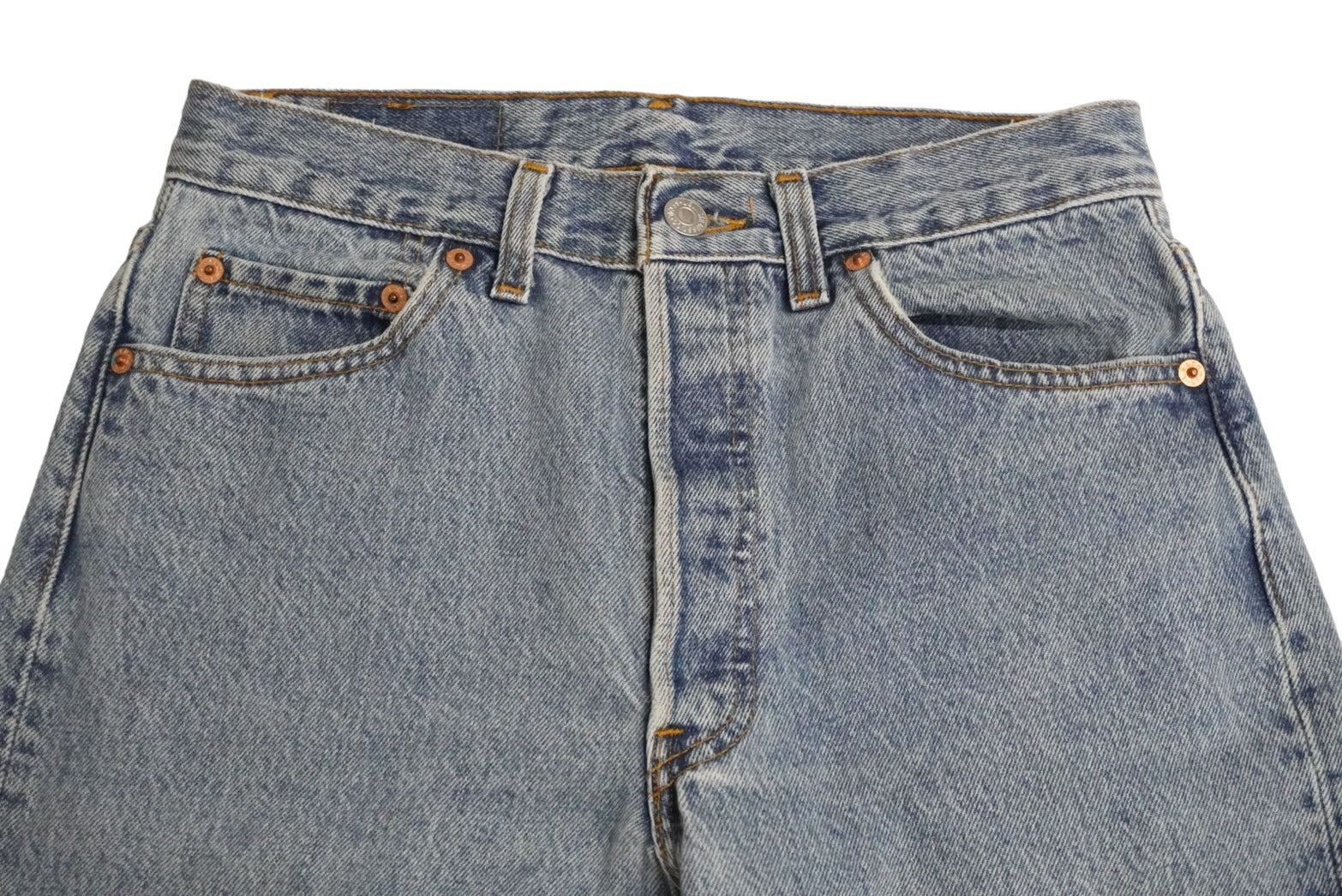 Levi's リーバイス バックペイント デニムパンツ 501 W29 L34 ブルー ...