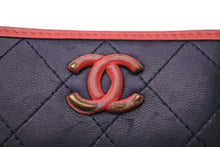 画像をギャラリービューアに読み込む, CHANEL シャネル 財布 コインケース ココマーク ピンク ネイビー 27番台 シルバー金具 良品 中古 53073