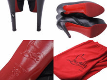 画像をギャラリービューアに読み込む, [USED/中古]Christian Louboutin クリスチャンルブタン パンプス ブラック レッド レザー 36 1/2 Cランク 中古 53080