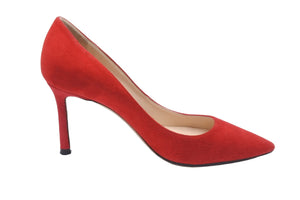 JIMMY CHOO Jimmy Choo Pumps Shoes Suede Red Size 35 1/2 Made in Italy Good Condition Used 53083