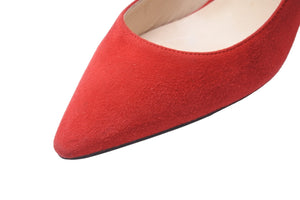 JIMMY CHOO Jimmy Choo Pumps Shoes Suede Red Size 35 1/2 Made in Italy Good Condition Used 53083
