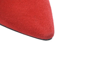 JIMMY CHOO Jimmy Choo Pumps Shoes Suede Red Size 35 1/2 Made in Italy Good Condition Used 53083