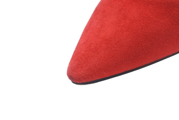 JIMMY CHOO Jimmy Choo Pumps Shoes Suede Red Size 35 1/2 Made in Italy Good Condition Used 53083