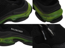 画像をギャラリービューアに読み込む, BALENCIAGA バレンシアガ スニーカー triple s トリプルS レディース ブラック グリーン サイズ36 美品 中古 53086