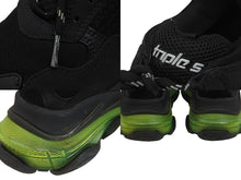 画像をギャラリービューアに読み込む, BALENCIAGA バレンシアガ スニーカー triple s トリプルS レディース ブラック グリーン サイズ36 美品 中古 53086