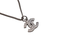 Load image into Gallery viewer, CHANEL シャネル ネックレス ラインストーン ココマーク アクセサリー レディース シルバー系 美品 中古 53014