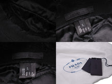 Load image into Gallery viewer, PRADA プラダ 帽子 フライトキャップ ファー付き ナイロン 2HC180 19AW CAPPELLI ブラック サイズL 美品 中古 53149
