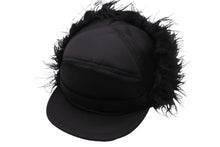 Load image into Gallery viewer, PRADA プラダ 帽子 フライトキャップ ファー付き ナイロン 2HC180 19AW CAPPELLI ブラック サイズL 美品 中古 53149