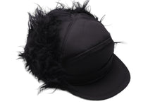 Load image into Gallery viewer, PRADA プラダ 帽子 フライトキャップ ファー付き ナイロン 2HC180 19AW CAPPELLI ブラック サイズL 美品 中古 53149