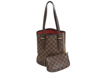画像をギャラリービューアに読み込む, LOUIS VUITTON ルイ・ヴィトン ダミエ マレ ショルダーバッグ ポーチ付き ブラウン ゴールド金具 ロゴ N42240 美品 中古 53187