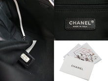画像をギャラリービューアに読み込む, CHANEL シャネル ハンドバッグ エアライン 22番台 ナイロン レザー ラバー ブラック ブルー レッド シルバー 美品 中古 53198