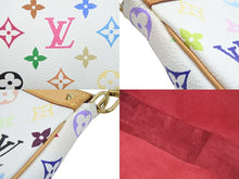 Load image into Gallery viewer, LOUIS VUITTON ルイヴィトン マルチカラー ポシェットアクセソワール ホワイト M92649 村上隆 美品 中古 53214