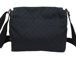 GUCCI Gucci Shoulder Bag Crossbody Bag 146236 4276 GG Canvas Black Silver Hardware Good Used 53235