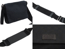 画像をギャラリービューアに読み込む, GUCCI グッチ ショルダーバッグ 斜めがけバッグ 146236 4276 GGキャンバス ブラック シルバー金具 良品 中古 55105