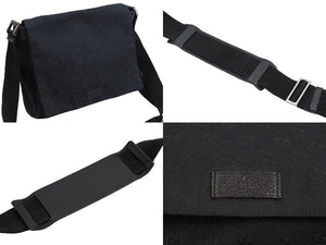 GUCCI Gucci Shoulder Bag Crossbody Bag 146236 4276 GG Canvas Black Silver Hardware Good Used 53235