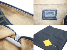 画像をギャラリービューアに読み込む, FENDI フェンディ ズッカ柄 ボストンバッグ コットンキャンバス レザー ブラウン系 美品 中古 53243