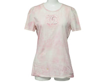 画像をギャラリービューアに読み込む, CHANEL シャネル 半袖 Tシャツ ココマーク タイダイ柄 P34611K02001 09C ピンク ラメ入り サイズ40 良品 中古 53256