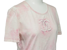 画像をギャラリービューアに読み込む, CHANEL シャネル 半袖 Tシャツ ココマーク タイダイ柄 P34611K02001 09C ピンク ラメ入り サイズ40 良品 中古 53256
