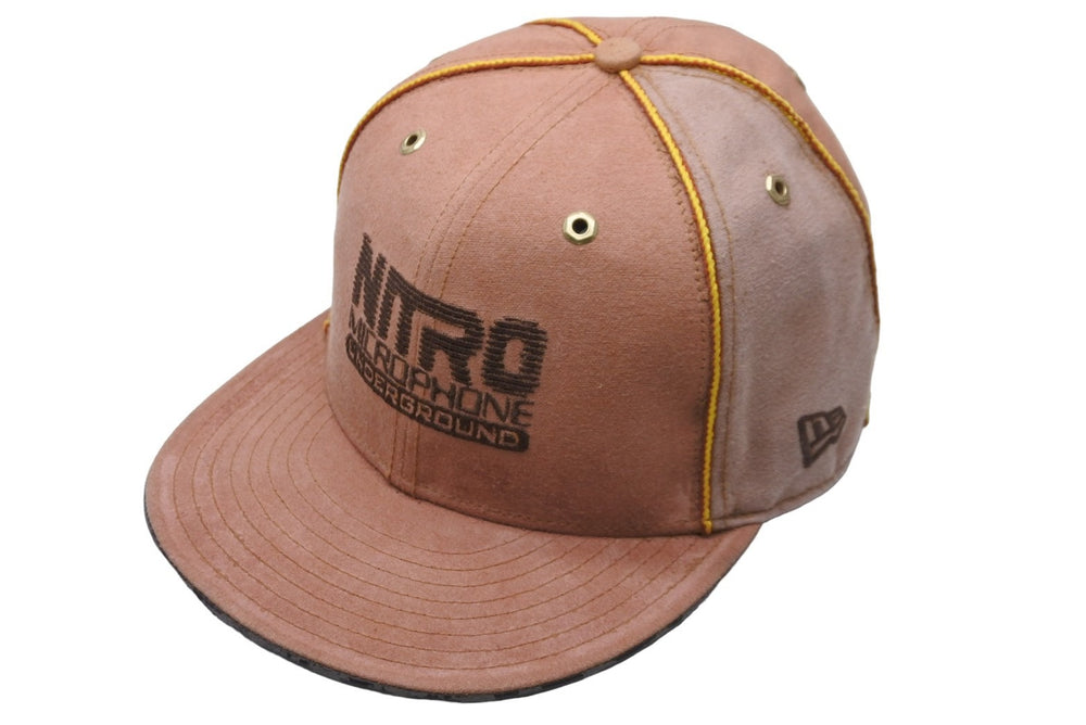 NEW ERA ニューエラ NITRO MICROPHONE UNDERGROUND キャップ 帽子 ブラウン サイズ7 1/4 良品 中古 53259