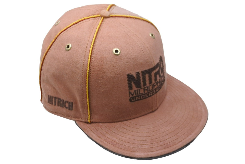 NEW ERA NITRO MICROPHONE UNDERGROUND Cap Hat Brown Size 7 1/4 Good Used 53259