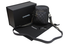 画像をギャラリービューアに読み込む, 極美品 CHANEL シャネル ショルダーバッグ マトラッセ チェーンショルダー 22番台 ブラック レザー ガンメタリック金具 中古 53297