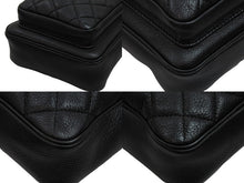 画像をギャラリービューアに読み込む, 極美品 CHANEL シャネル ショルダーバッグ マトラッセ チェーンショルダー 22番台 ブラック レザー ガンメタリック金具 中古 53297