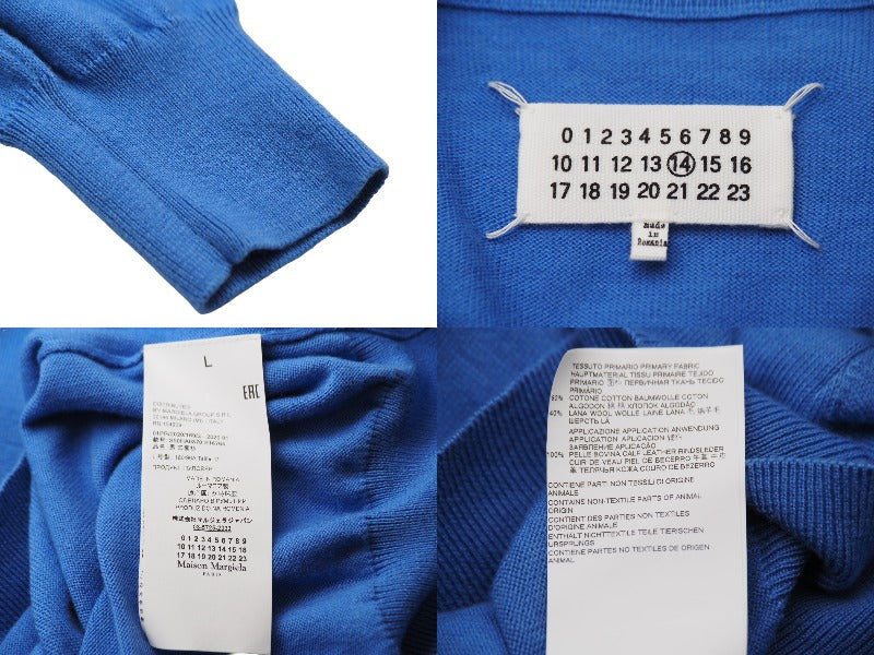 maison margiela メゾン マルジェラ ニット・セーター 20ss コットン ブルー サイズL 154909 美品 中古 53303 –  Casanova Vintage