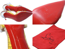Load image into Gallery viewer, ChristianLouboutin クリスチャンルブタン パンプス テープディティール メジャー レザー ビニール クリア 37 美品 中古 53324