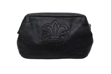 Load image into Gallery viewer, CHROME HEARTS クロムハーツ ポーチ コスメティックケース ダガー ブラック シルバー金具 良品 美品 53377