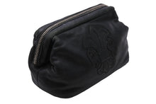 Load image into Gallery viewer, CHROME HEARTS クロムハーツ ポーチ コスメティックケース ダガー ブラック シルバー金具 良品 美品 53377