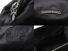 Load image into Gallery viewer, CHROME HEARTS クロムハーツ ポーチ コスメティックケース ダガー ブラック シルバー金具 良品 美品 53377