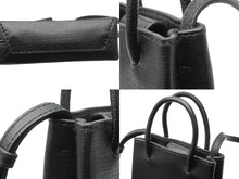 画像をギャラリービューアに読み込む, 新品同様 BALENCIAGA バレンシアガ ショルダーバッグ ロゴ フォンホルダー トートバッグ ブラック レザー 593826 中古 53382