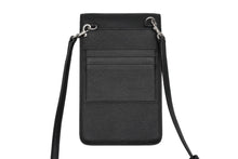 画像をギャラリービューアに読み込む, 新品同様 BALENCIAGA バレンシアガ カードケース ショルダーバッグ ブラック レザー シルバー金具 中古 53383