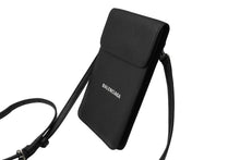 画像をギャラリービューアに読み込む, 新品同様 BALENCIAGA バレンシアガ カードケース ショルダーバッグ ブラック レザー シルバー金具 中古 53383
