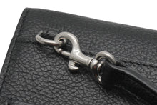 画像をギャラリービューアに読み込む, 新品同様 BALENCIAGA バレンシアガ カードケース ショルダーバッグ ブラック レザー シルバー金具 中古 53383