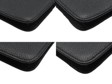 画像をギャラリービューアに読み込む, 新品同様 BALENCIAGA バレンシアガ カードケース ショルダーバッグ ブラック レザー シルバー金具 中古 53383