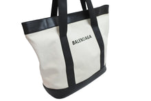 画像をギャラリービューアに読み込む, 極美品 BALENCIAGA バレンシアガ トートバッグ コットンキャンバス 374767AQ3AN9260 シルバー金具 中古 53397