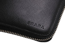 Load image into Gallery viewer, PRADA プラダ 長財布 小銭入れ カードケース ブラック レザー 2M1122 シルバー金具 美品 中古 53406